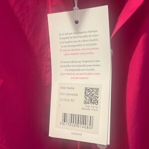 NWT Sézane Maxine Dress Rose Grenadine - Size S